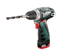 Metabo Taladro atornillador inalámbrico PowerMaxx BS BASIC 600984500 - 12 V, compacto, luz LED