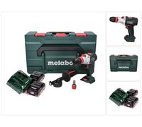 Metabo SB 18 LTX BL Q I Taladradora de percusión sin cable 18 V 130 Nm sin escobillas + 2x batería recargable 4,0 Ah + cargador + metaBOX