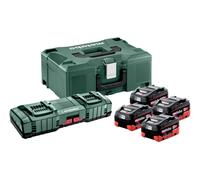 METABO Set básico (cargador + baterías) 18V / 4x LiHD 8,0 Ah + ASC 145 DUO + maletín 685135000