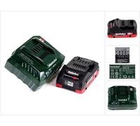 Metabo set básico de batería 18V con 1x batería LiHD 4,0Ah ( 625367000 ) + cargador ASC 55 ( 627044000 ) modelo de seguimiento de ASC 30-36