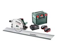 Metabo Set KT 18 LTX 66 BL - Sierra circular con batería (18 V, 2 cargadores LiHD, ASC 145, metaBOX 340, con riel guía FS 160-691172810)