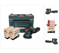 Metabo SXA 18 LTX 125 BL Lijadora orbital sin cable 18 V 125 mm (600146840) sin escobillas + 2x Juego de abrasivos de red Toolbrothers SPIDER + metaBOX - sin batería, sin cargador