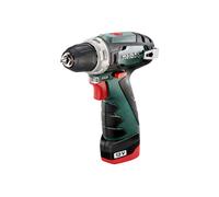 Metabo - Taladro atornillador a batería 12V, 2x batería 2,0 Ah Li-Power, cargador 600984000