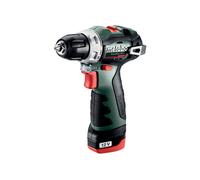 Metabo - Taladro atornillador a batería 12V, 2x batería 2,0 Ah Li-Power, cargador 601721500