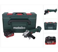 Metabo W 18 L 9-125 18 V 125 mm amoladora angular sin cable + 1x batería 10,0 Ah + metaBOX - sin cargador