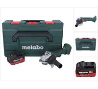 Metabo W 18 L BL 9-125 Amoladora angular sin cable 18 V 125 mm Sin escobillas + 1x batería 10,0 Ah + metaBOX - sin cargador