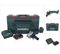 Metabo W 18 L BL 9-125 Amoladora angular sin cable 18 V 125 mm sin escobillas + 1x batería 4,0 Ah + cargador + metaBOX