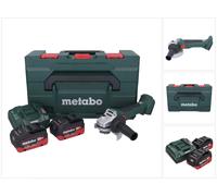 Metabo W 18 L BL 9-125 amoladora angular sin cable 18 V 125 mm sin escobillas + 2x batería 8,0 Ah + cargador + metaBOX