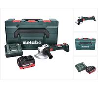 Metabo W 18 LT BL 11-125 amoladora angular sin cable 18 V 125 mm sin escobillas + 1x batería 8,0 Ah + cargador + metaBOX