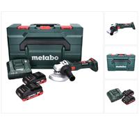 Metabo W 18 LT BL 11-125 amoladora angular sin cable 18 V 125 mm sin escobillas + 2x batería 4,0 Ah + cargador + metaBOX