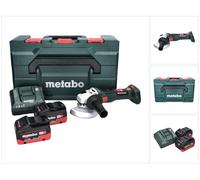 Metabo W 18 LT BL 11-125 amoladora angular sin cable 18 V 125 mm sin escobillas + 2x batería 8,0 Ah + cargador + metaBOX