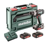 Metabo WKRĘTARKA UD. SB 18 L 3x2,0Ah impact screwdriver with modern design, 18V battery power, and weighs 4.18 kg, perfect for various electric tools and drilling tasks.