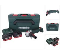 Metabo WPB 18 LT BL 11-125 Quick amoladora angular sin cable 18 V 125 mm sin escobillas + 2x batería recargable 10,0 Ah + cargador + metaBOX