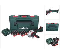 Metabo WVB 18 LTX BL 15-125 Quick Amoladora angular a batería 18 V 125 mm sin escobillas + 2 baterías de 10,0 Ah + cargador + metaBOX