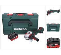 Metabo WVB 18 LTX BL 15-125 Quick amoladora angular sin cable 18 V 125 mm sin escobillas + 1x batería recargable 8,0 Ah + metaBOX - sin cargador