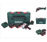 Metabo WVB 18 LTX BL 15-125 Quick amoladora angular sin cable 18 V 125 mm sin escobillas + 2x batería recargable 8,0 Ah + cargador + metaBOX