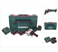 Metabo WVB 18 LTX BL 15-125 Quick amoladora angular sin cable 18 V 125 mm sin escobillas + 2x batería recargable 4,0 Ah + cargador + metaBOX