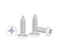 METALLIXITY Phillips Pan Head Self Tapping Screws(M3x10) 100Pcs, Carbon Steel Self Drilling Screw for Metal Wood Plastic, for Cabinet Wall Shutter Plate Rock Furniture, Blue White