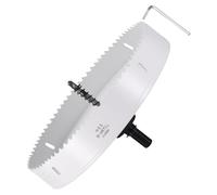 METALLIXITY Sierra Perforadora Bimetálica 210mm, M42 HSS Sierra Taladro con Llave Hexagonal, Punta Guía y Resorte para Taladrar, Chapa Metálica, Placas de Plástico y Tableros de PVC, Blanco