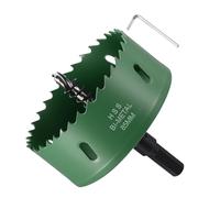 METALLIXITY Sierra Perforadora Bimetálica 85mm, M42 HSS Sierra Taladro con Llave Hexagonal, Punta Guía y Resorte para Taladrar, Chapa Metálica, Placas de Plástico y Tableros de PVC, Verde