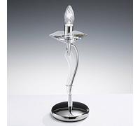 Metallux Lámpara de mesa Icaro con vidrio cristal, cromo