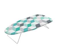 Metaltex ALCOR-Tabla Planchar Sobremesa,Estampado CUBOS, 75x34cms