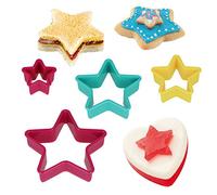 Metaltex DOLCEFORNO - Juego de 4 Cortapastas, plástico, Forma de Estrella, Multicolor, Estandar