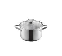Metaltex ICONA - Cacerola Alta Acero Inoxidable. Diámetro Superior 20CM. Capacidad 3,6 Litros