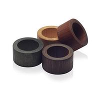 Metaltex Juego 4 SERVILLETEROS Madera, Colores Variados, Estandar