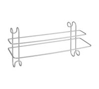 Metaltex Percha RADIADOR Radius-Toallero Doble para baño (Revestimiento de politermo), Metal, Plata, 39 x 15 x 20 cm
