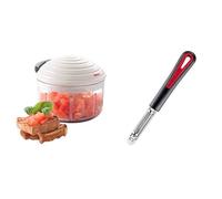 Metaltex Rotomac - Cortaverduras Y Picadora + Westmark 6046Rt60- Pelador De Tomates Y Kiwis Tomfix Retro-Look, Aluminio, 18,5 X 2,2 X 1,8 Cm