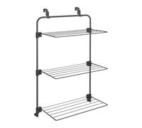 Metaltex-Secador de Ropa Gale para Puerta,Color Negro, Colada 11 m. Dimensiones 3,5 x 58 x 87 cm