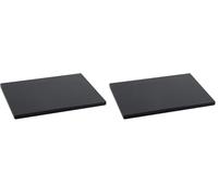 Metaltex - Tabla de cocina, Polietileno, Negro, 33 x 23 x 1,5 cm (Paquete de 2)