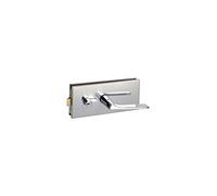 METALUX 9045 - Cerraduras medianas para puertas de cristal CLARIT Cerrojo de media vuelta Batidora de 7 mm Cilindro de perfil europeo Acero pulido