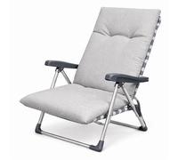 Meteorwi Home - Cojín para Tumbona Acolchado y Grueso, Colchoneta Cómoda para Exterior, Ideal para Jardín, Piscina, Terraza, Playa y Balcón (Gris Claro, 120x55cm)