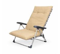 Meteorwi Home - Cojín para Tumbona Acolchado y Grueso, Colchoneta Cómoda para Exterior, Ideal para Jardín, Piscina, Terraza, Playa y Balcón (Beige, 120x55cm)