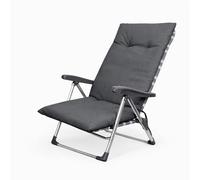 Meteorwi Home - Cojín para Tumbona Acolchado y Grueso, Colchoneta Cómoda para Exterior, Ideal para Jardín, Piscina, Terraza, Playa y Balcón (Gris Oscuro, 120x55cm)