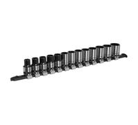 Métrico Enchufe Juego 13pc 1.3cmSq Drive Negro Serie Simple Hex Sealey AK7994