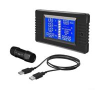 Metro de la energía del poder del USB DC, contador de 50A Coulomb | Pantalla LCD STN de 9 parámetros, precisión del ±1% para EV para la batería, para el sistema solar, pruebas de herramientas