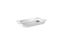 METRO Professional Cubeta GN 1/1, acero inoxidable, 65 mm, contenedores de alimentos gastronorm, ideal para la gastronomía, para servir, apilable, plata