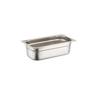 METRO Professional Cubeta GN 1/3, Acero Inoxidable, 100 mm, Contenedores de Alimentos Gastronorm, ideal Para la Gastronomía, Para Servir, Apilable, Plata
