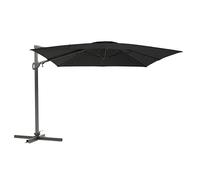 METRO Professional Sombrilla de Terraza Colgante, Aluminio/Poliéster, 3x3m, Sombrilla de Jardín con Manivela, Protección UV50+, Giro de 360°, Impermeable, Antracita/Gris