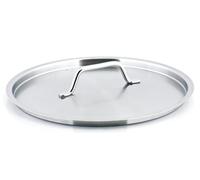 METRO Professional Tapa de acero inoxidable, Ø 24 cm, con abertura de salida de vapor, plata