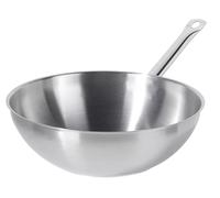 METRO Professional Wok de acero inoxidable, acabado satinado, Ø 30 cm