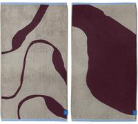 Mette Ditmer 2 Toallas de invitados Nova Arte 40x55 cm Wine-sand