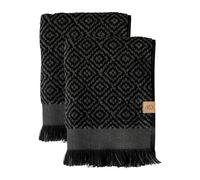 Mette Ditmer Toallas de invitados Morocco 35x55 cm. 2-pack Black-grey