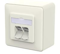 Metz connect 130e380002-i toma de corriente rj-45 blanco