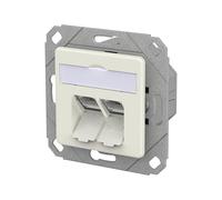 METZ CONNECT E-DAT C6A IDC - Caja de 2 puertos, color blanco