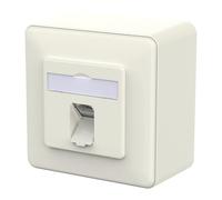 METZ CONNECT E-DAT C6A IDC - Lata de 1 puerto, AP, color blanco