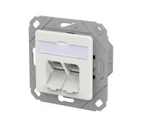 METZ CONNECT E-DAT C6A IDC - Lata de 2 puertos (UPK, color blanco tráfico)